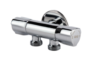 Two Way Chrome Corner Faucet with Ceramic Armature Head