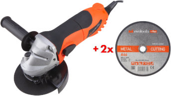 Angle Grinder + 2x Abrasive Discs / C: 1