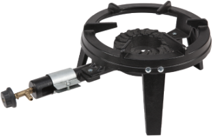 Gas Burner with Cast Iron Support