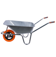Galvanized Wheelbarrow with PU Wheel and Metal Rim Type P EvoTools +Plus®
