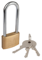 Brass Padlock with Long Shackle