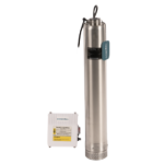 Submersible Stainless Steel Pump 750W Centrifugal 6 Turbines with Bottom Suction and Control Panel